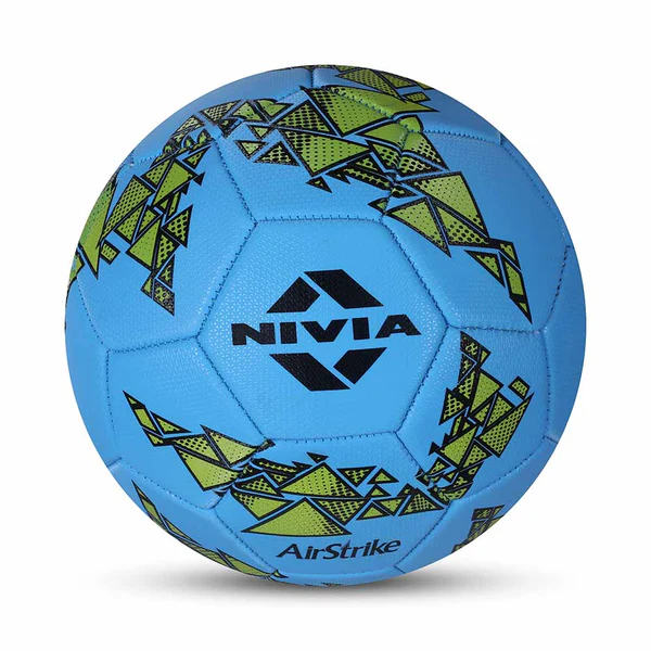 Nivia Air Strike Football Blue Color Front View of Nivia Air Strike Football Blue Color