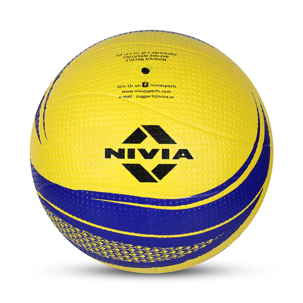 Nivia Craters Volleyball – all-weather rubber volleyball designed for training and casual play with enhanced grip and long-lasting durability.