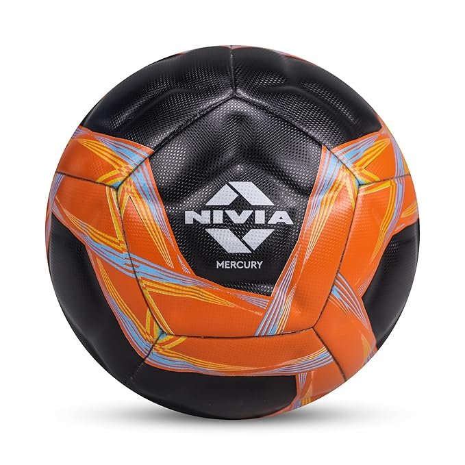 Nivia Mercury Football – durable training ball designed for hard and grassy surfaces, perfect for daily practice sessions.