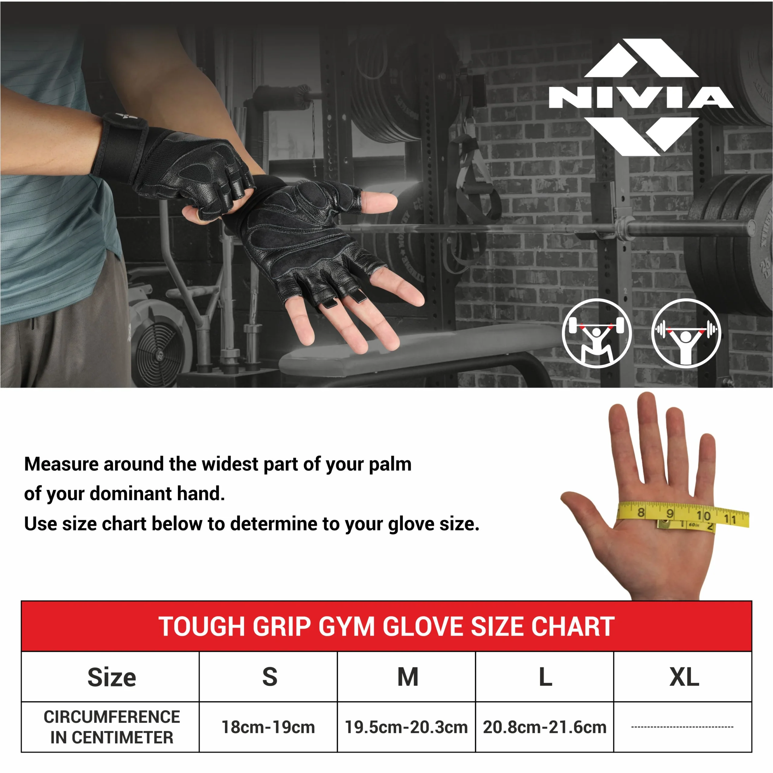 Gym Measure Gloves Charts