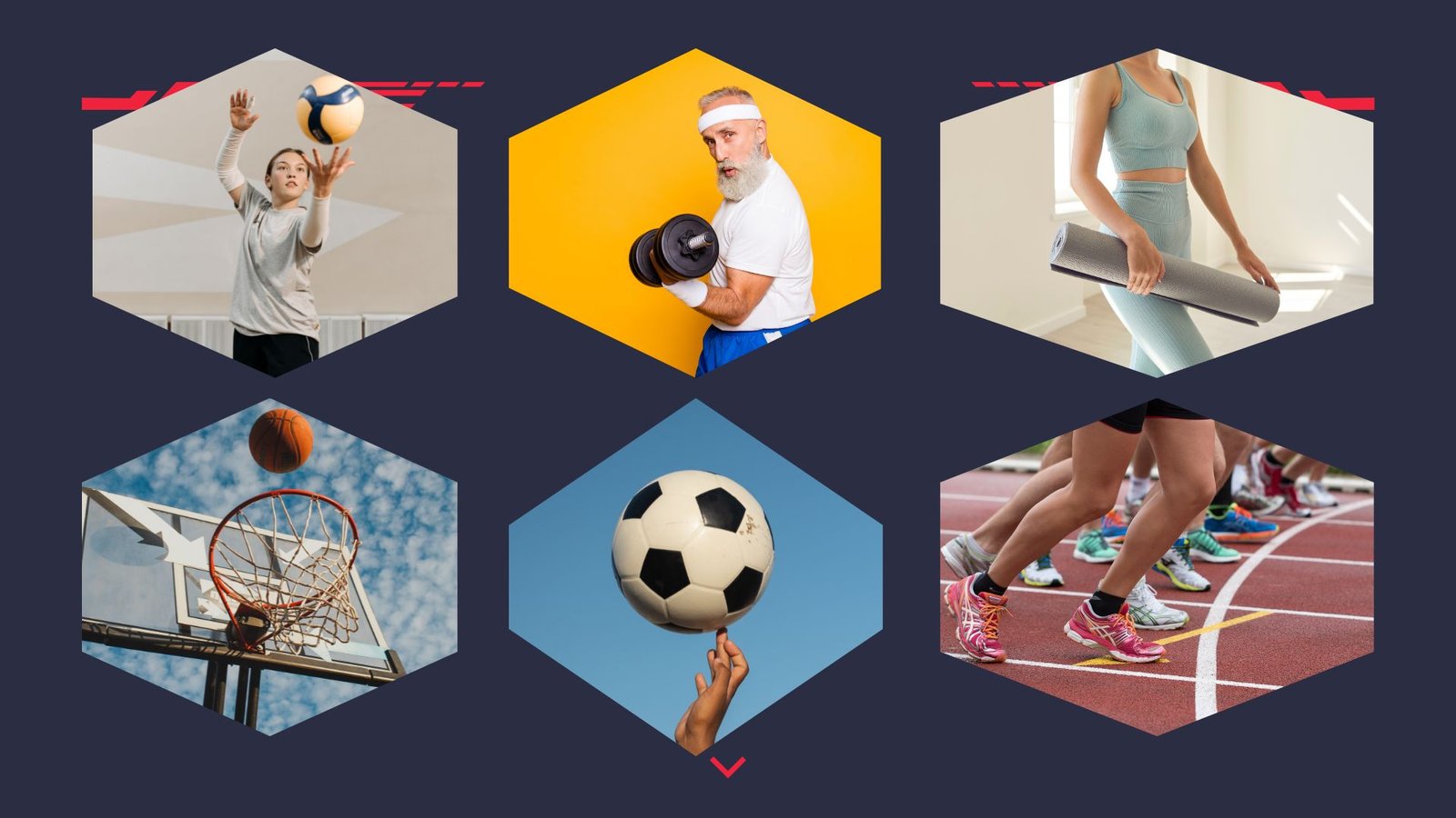 Red and Dark Blue Modern Sports Presentation