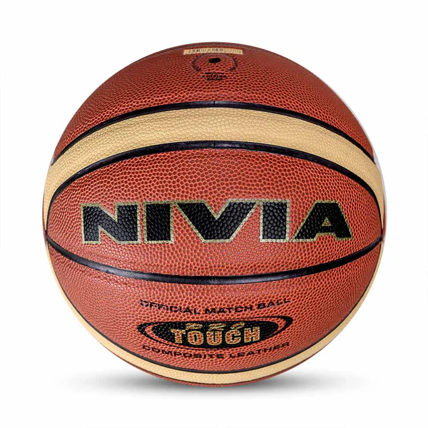 Nivia Tucana Basketball with textured surface and deep grooves for enhanced grip and control, ideal for indoor and outdoor games.