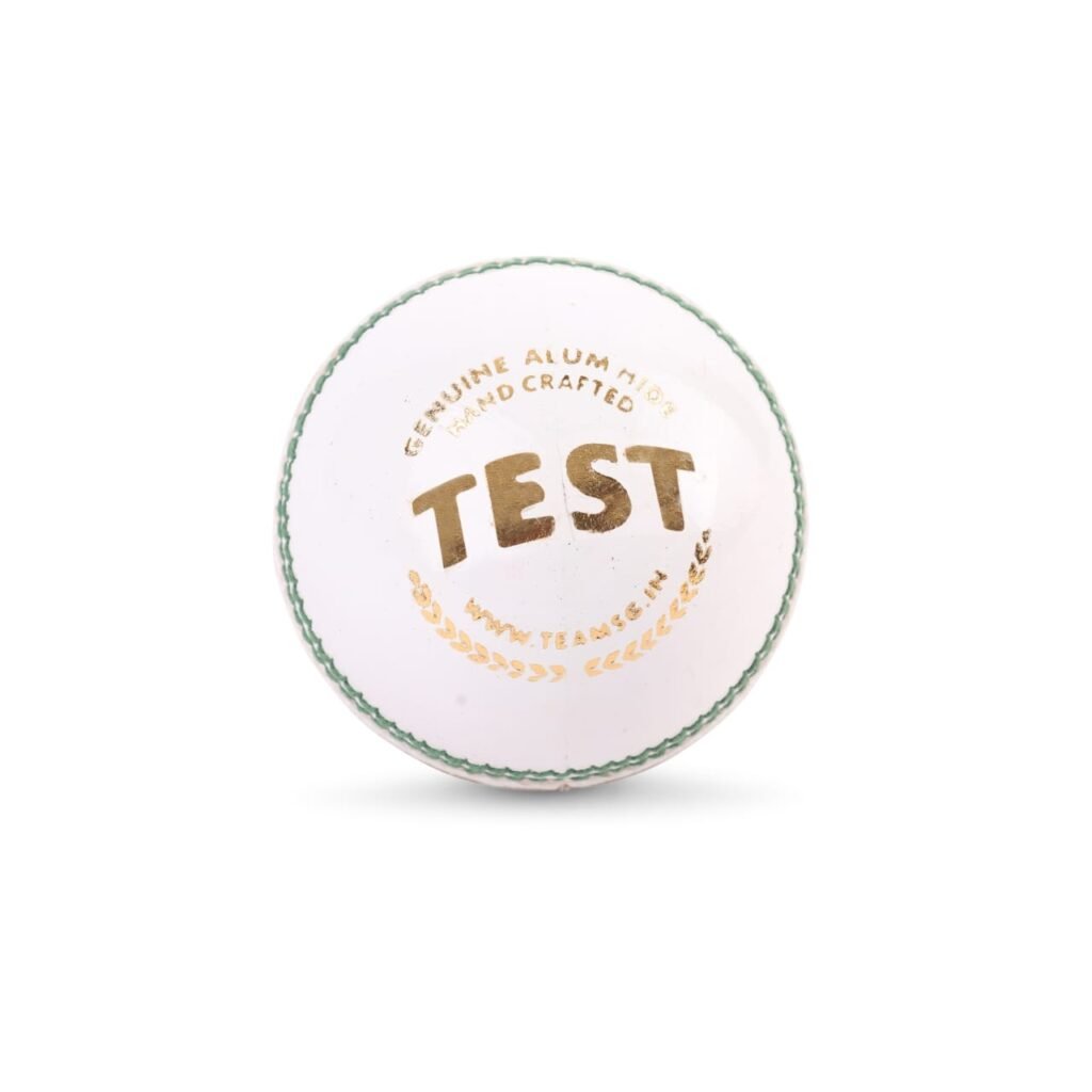 SG Test™ White Cricket Leather Ball – High-quality, hand-stitched leather ball for professional cricket with superior swing, bounce, and durability.