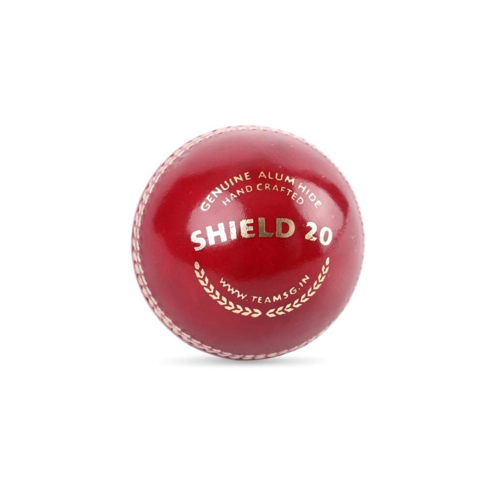 6 SG Shield 20 Red Cricket Leather Ball – Premium quality, durable, and designed for professional performance with excellent grip and bounce.