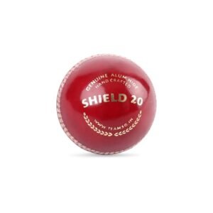 SG Shield 20 Red Cricket Leather Ball – Premium quality, durable, and designed for professional performance with excellent grip and bounce.