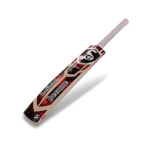 SG Thunder Plus Cricket Bat with Kashmir willow blade, lightweight design, and strong grip for leather ball cricket.