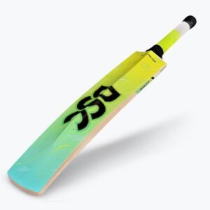 DSC Wildfire Warrior Tennis Cricket Bat crafted from premium Kashmir Willow, featuring crossweave tape on edges for enhanced durability.