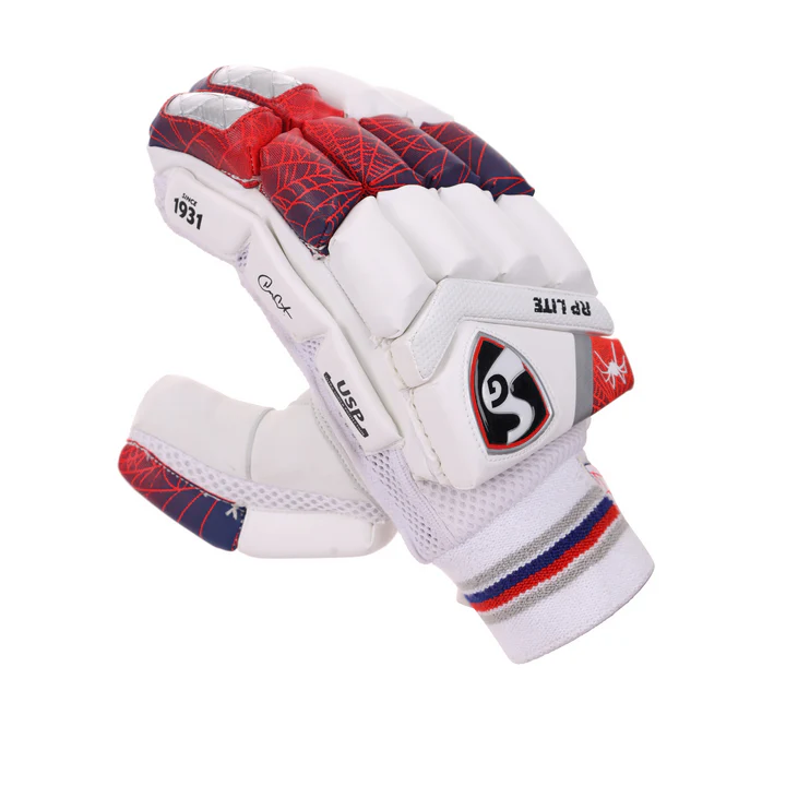 SG RP Excelite Batting Gloves featuring premium protection and comfort, available at Aim Sports & Fashion.