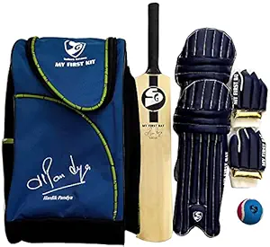 SG My First Kit – Hardik Pandya Series: Complete beginner’s cricket kit for kids with stylish bat, gloves, pads & helmet inspired by Hardik Pandya.